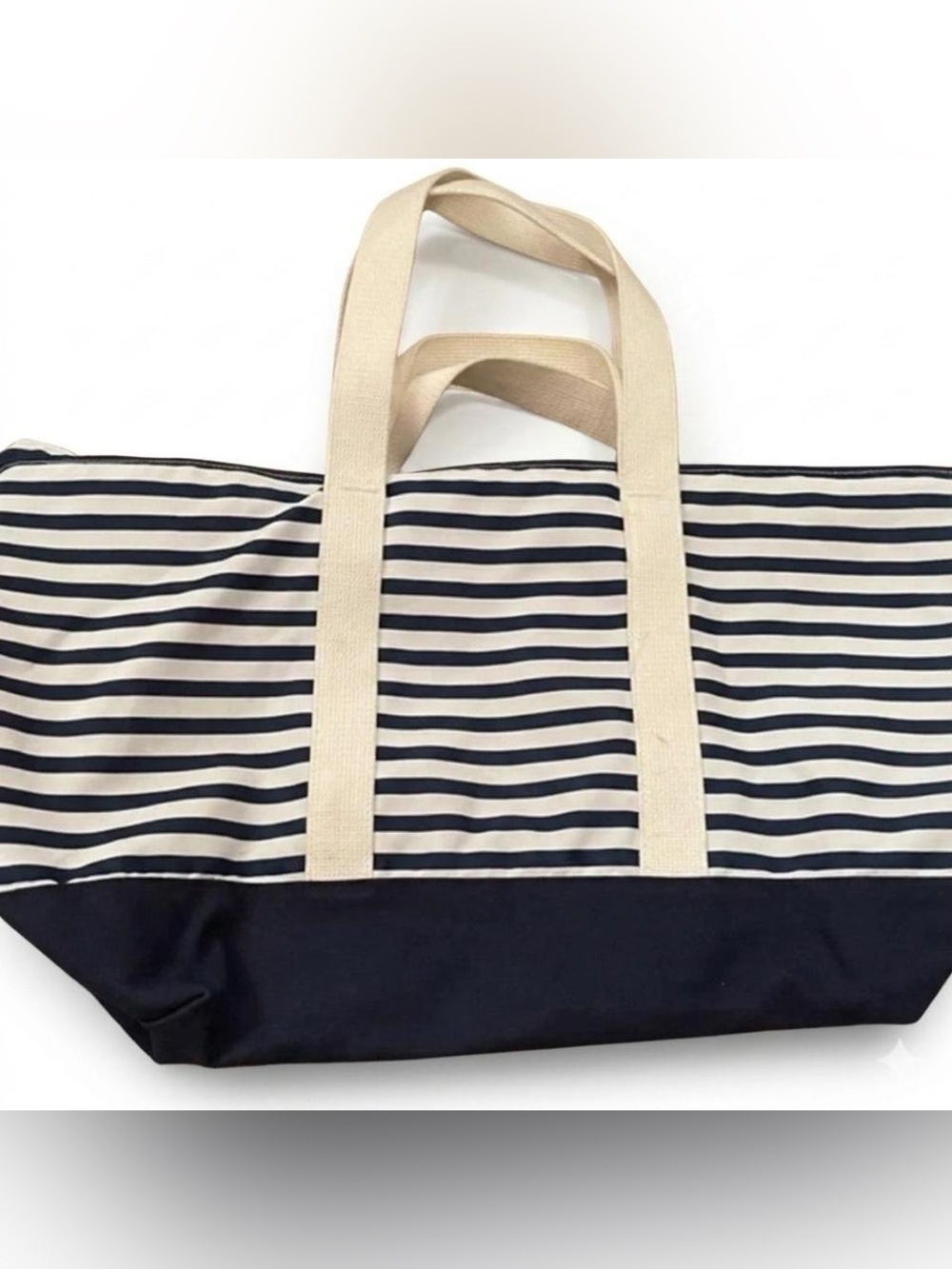 NWOT Beach Boat Tote Striped Canvas Tote Bag